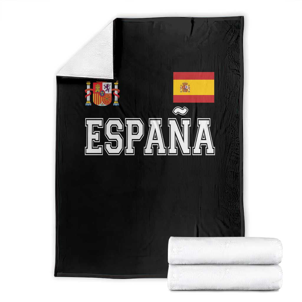 Spain Espana Throw Blanket Vintage Spanish Flag Royal Crest Graphic TS10 Black Print Your Wear