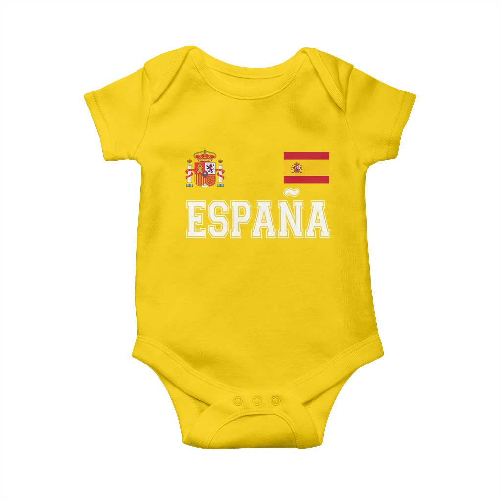 Spain Espana Baby Onesie Vintage Spanish Flag Royal Crest Graphic
