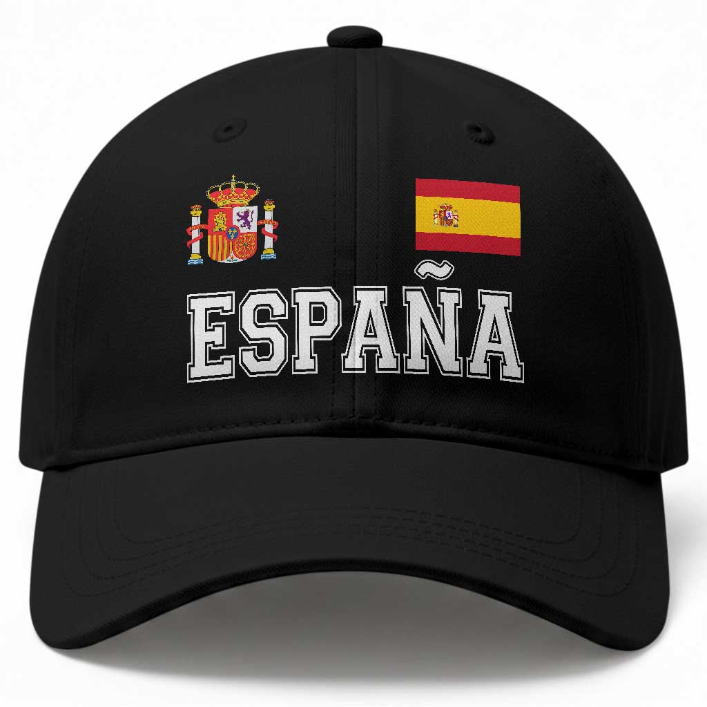Spain Espana Baseball Cap Vintage Spanish Flag Royal Crest Graphic TS10 Print Your Wear