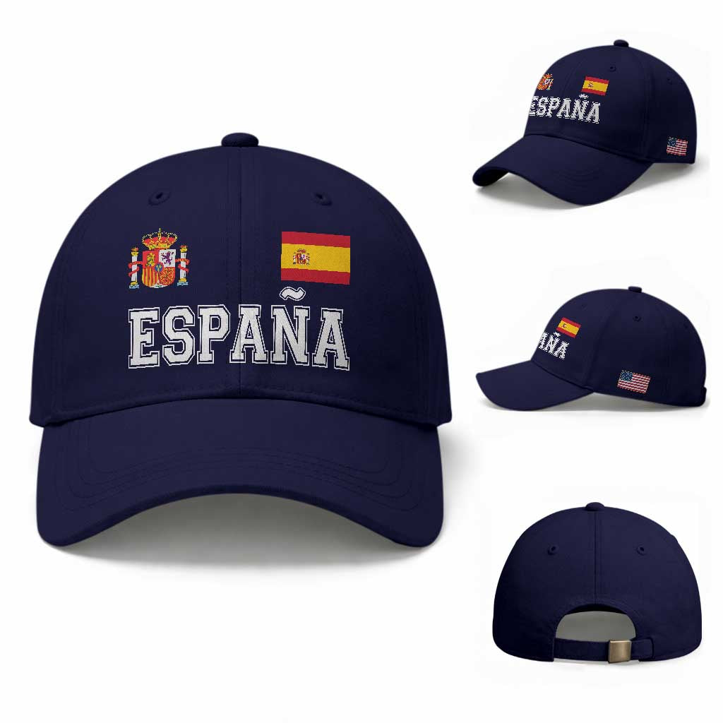 Spain Espana Baseball Cap Vintage Spanish Flag Royal Crest Graphic