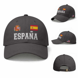 Spain Espana Baseball Cap Vintage Spanish Flag Royal Crest Graphic