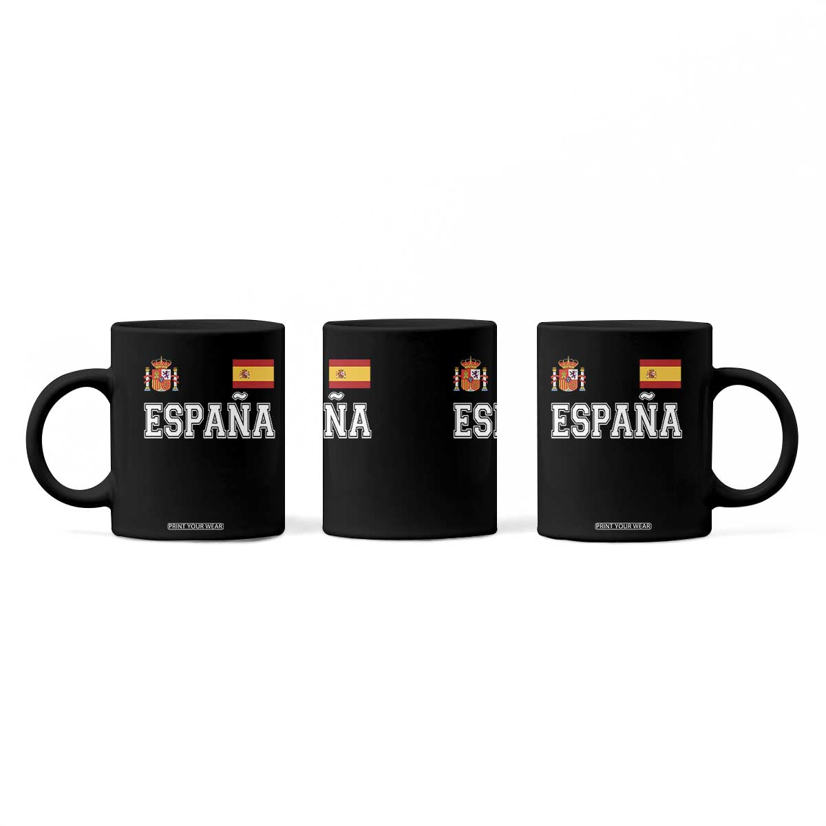 Spain Espana Coffee Mug Vintage Spanish Flag Royal Crest Graphic