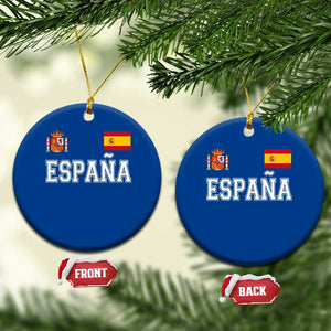Spain Espana Ceramic Ornament Vintage Spanish Flag Royal Crest Graphic