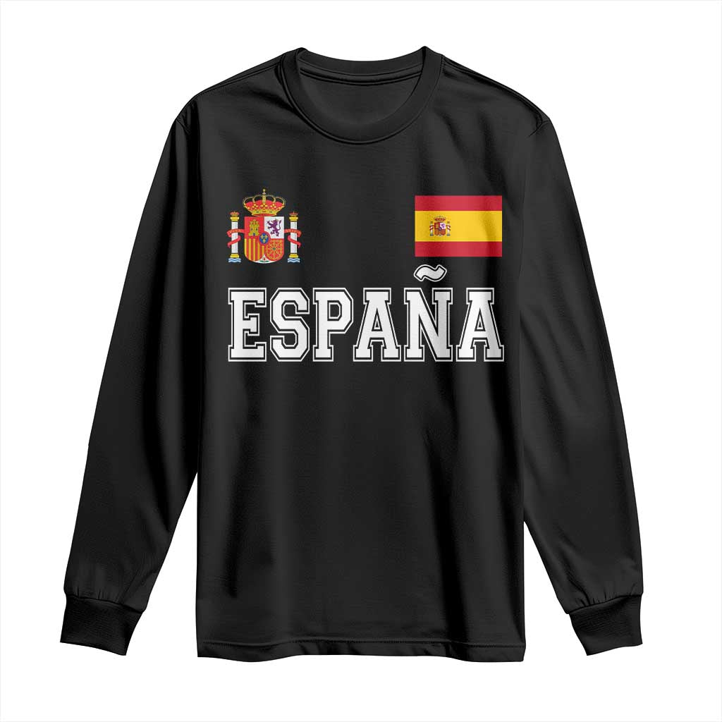Spain Espana Long Sleeve Shirt Vintage Spanish Flag Royal Crest Graphic