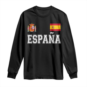 Spain Espana Long Sleeve Shirt Vintage Spanish Flag Royal Crest Graphic