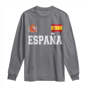 Spain Espana Long Sleeve Shirt Vintage Spanish Flag Royal Crest Graphic