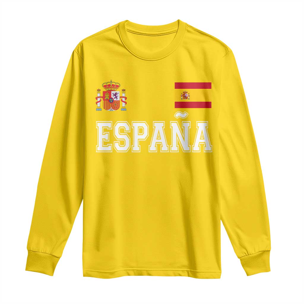 Spain Espana Long Sleeve Shirt Vintage Spanish Flag Royal Crest Graphic
