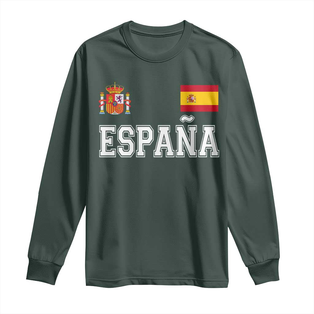 Spain Espana Long Sleeve Shirt Vintage Spanish Flag Royal Crest Graphic