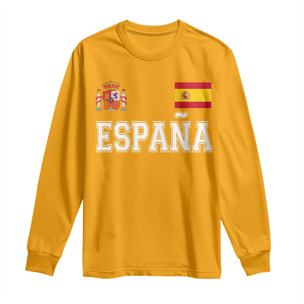 Spain Espana Long Sleeve Shirt Vintage Spanish Flag Royal Crest Graphic