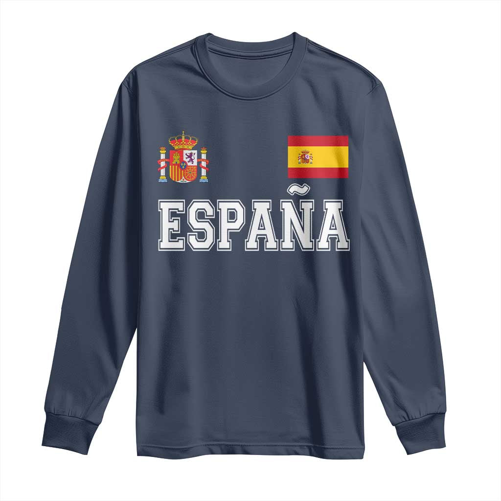 Spain Espana Long Sleeve Shirt Vintage Spanish Flag Royal Crest Graphic