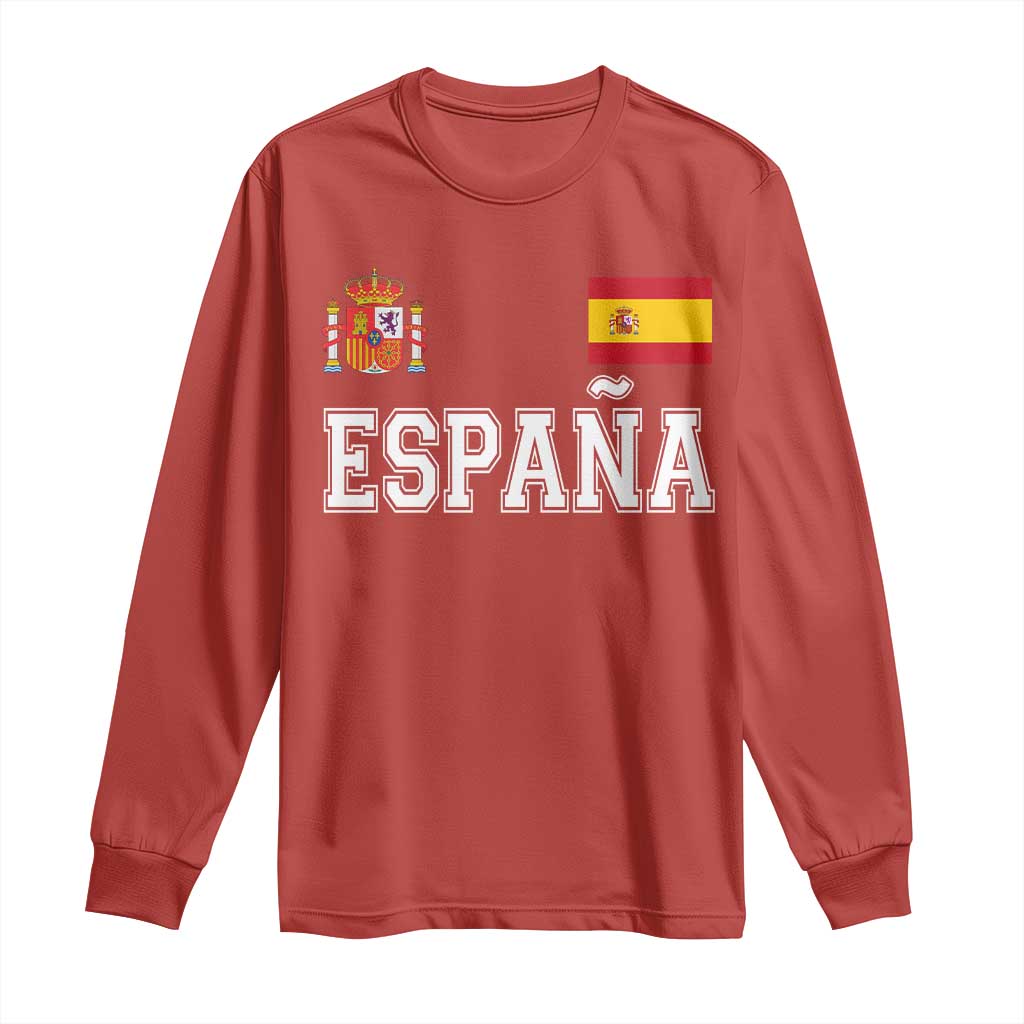 Spain Espana Long Sleeve Shirt Vintage Spanish Flag Royal Crest Graphic