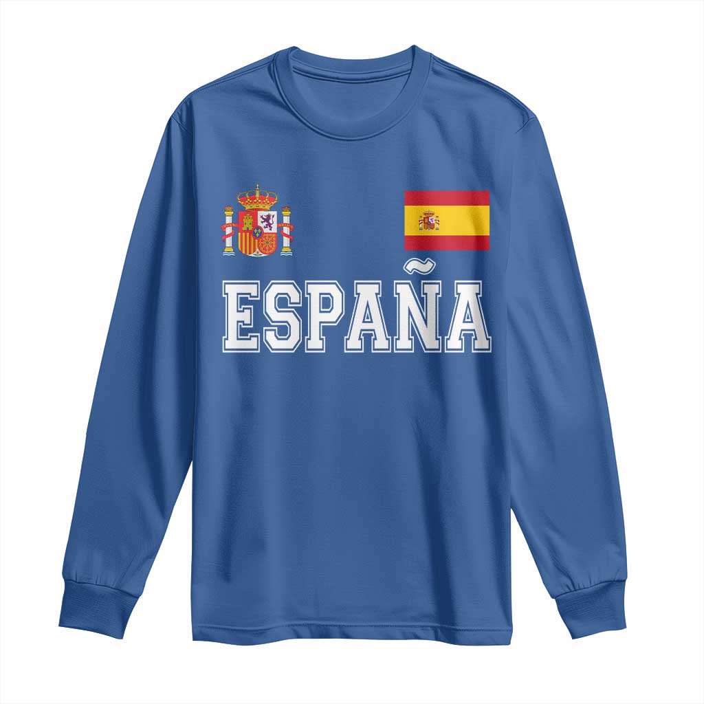 Spain Espana Long Sleeve Shirt Vintage Spanish Flag Royal Crest Graphic