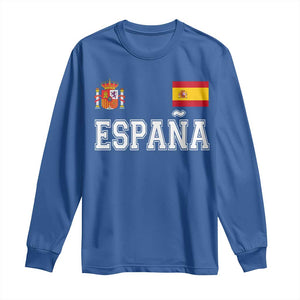 Spain Espana Long Sleeve Shirt Vintage Spanish Flag Royal Crest Graphic