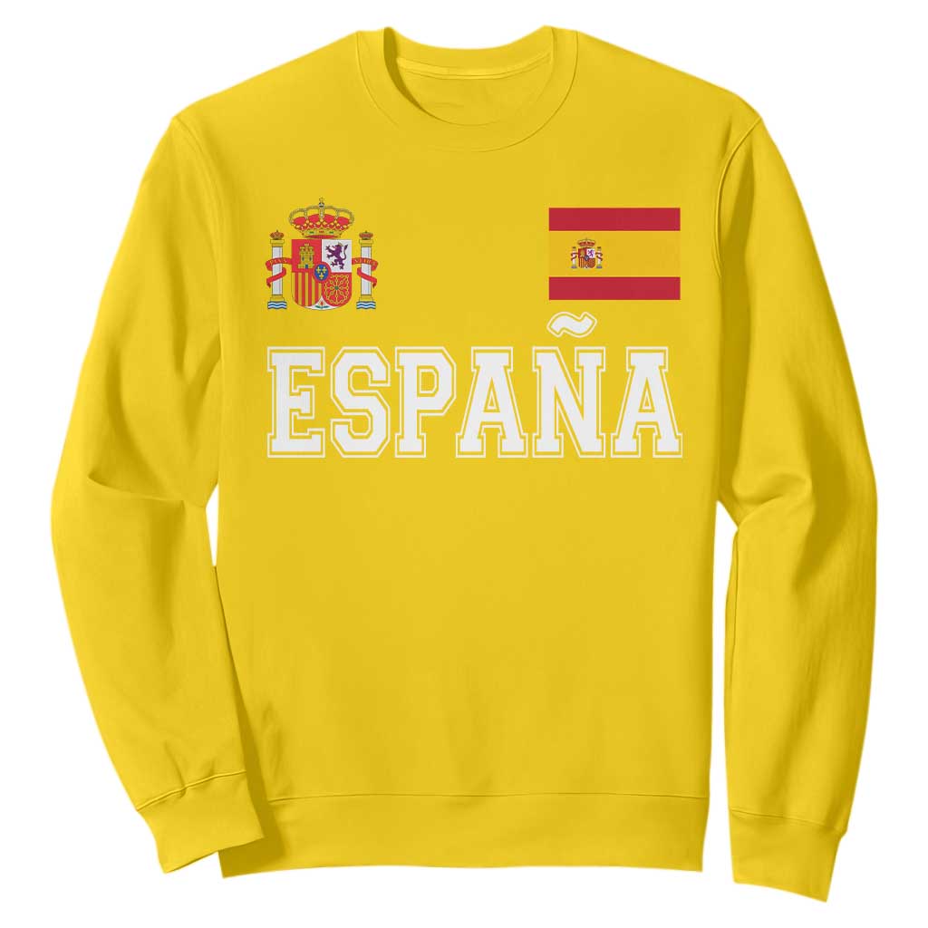 Spain Espana Sweatshirt Vintage Spanish Flag Royal Crest Graphic