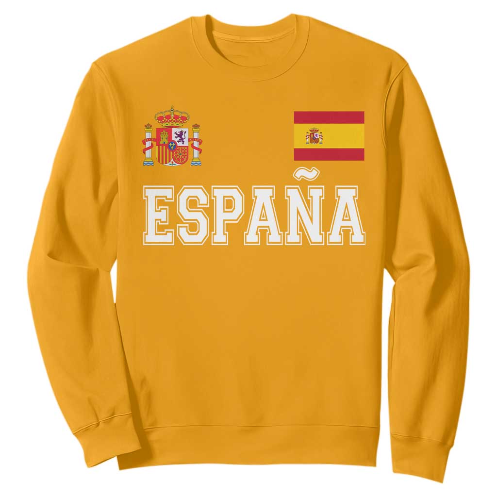Spain Espana Sweatshirt Vintage Spanish Flag Royal Crest Graphic