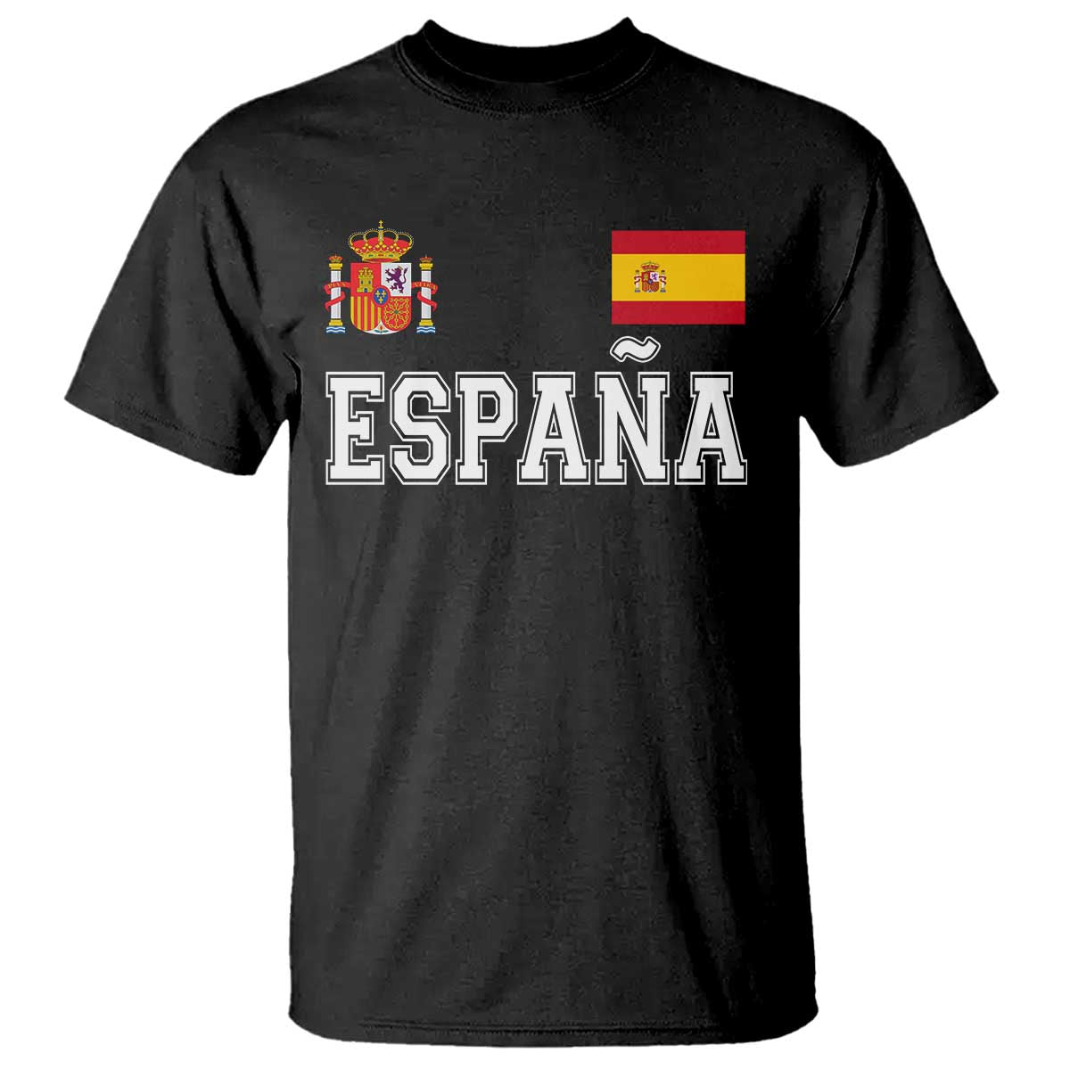 Spain Espana T Shirt Vintage Spanish Flag Royal Crest Graphic