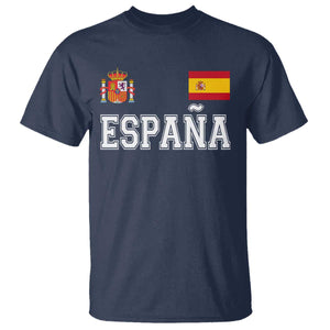 Spain Espana T Shirt Vintage Spanish Flag Royal Crest Graphic
