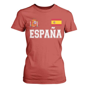 Spain Espana T Shirt For Women Vintage Spanish Flag Royal Crest Graphic