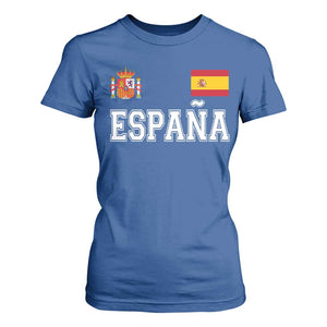 Spain Espana T Shirt For Women Vintage Spanish Flag Royal Crest Graphic