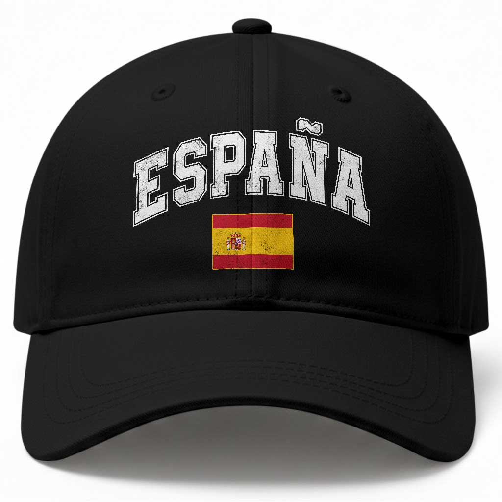 España Vintage Spanish Flag Pride Graphic Baseball Cap TS10 Print Your Wear