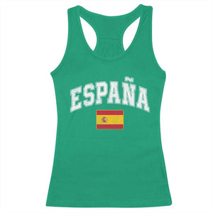 España Vintage Spanish Flag Pride Graphic Racerback Tank Top