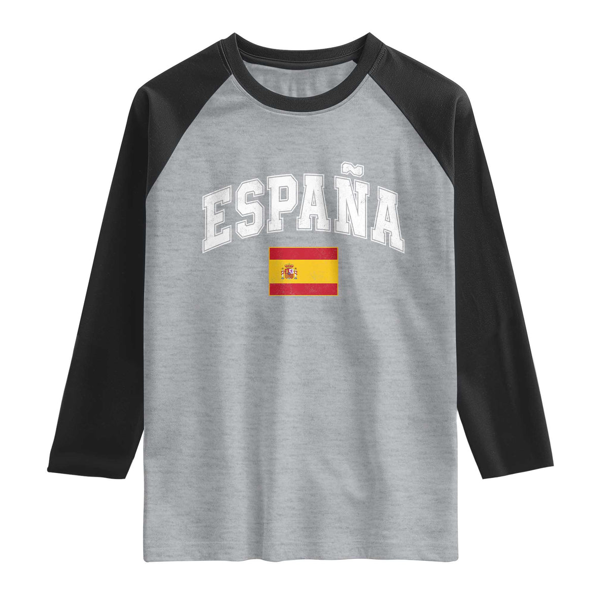 España Vintage Spanish Flag Pride Graphic Raglan Shirt