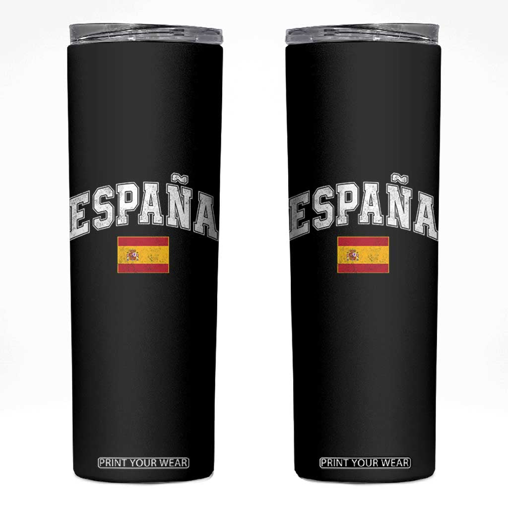 España Vintage Spanish Flag Pride Graphic Skinny Tumbler