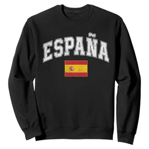 España Vintage Spanish Flag Pride Graphic Sweatshirt