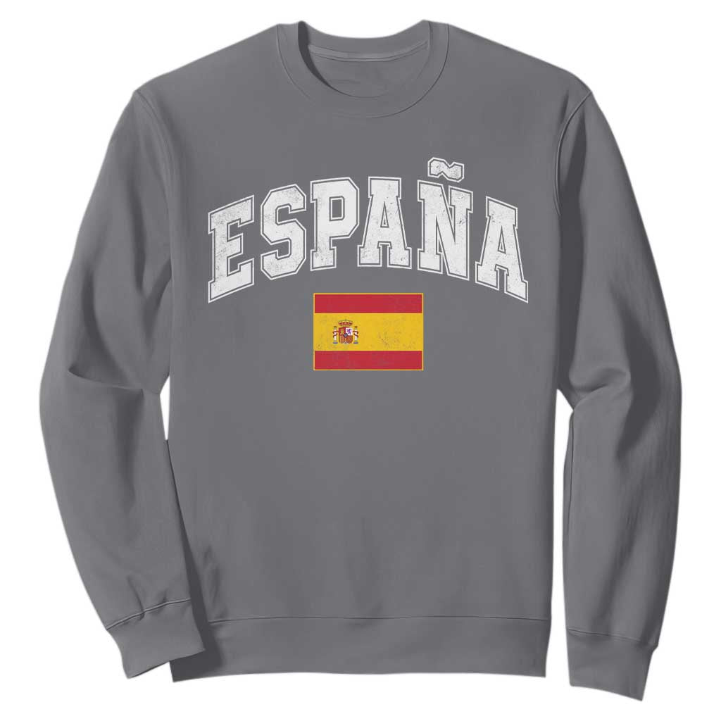 España Vintage Spanish Flag Pride Graphic Sweatshirt