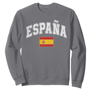 España Vintage Spanish Flag Pride Graphic Sweatshirt