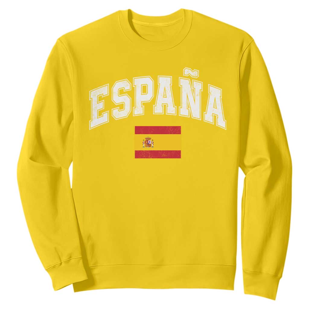 España Vintage Spanish Flag Pride Graphic Sweatshirt
