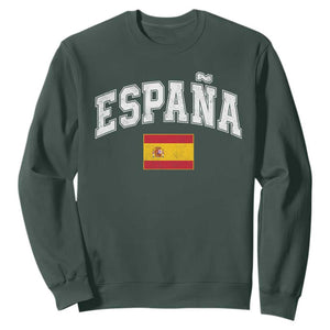 España Vintage Spanish Flag Pride Graphic Sweatshirt
