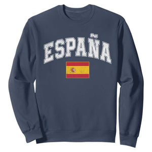 España Vintage Spanish Flag Pride Graphic Sweatshirt
