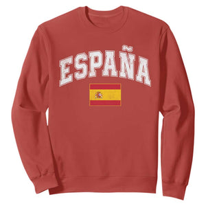 España Vintage Spanish Flag Pride Graphic Sweatshirt