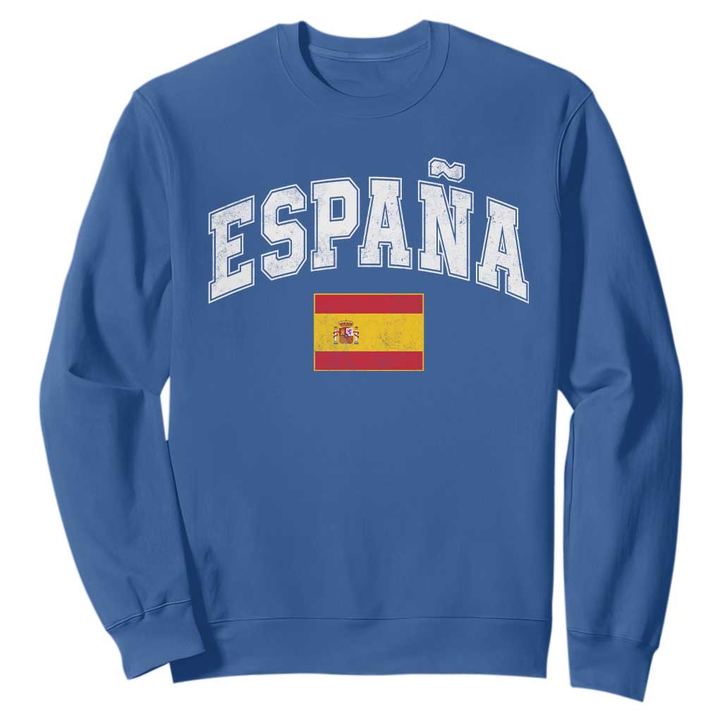 España Vintage Spanish Flag Pride Graphic Sweatshirt