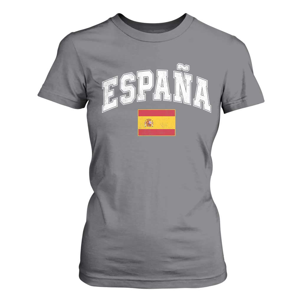 España Vintage Spanish Flag Pride Graphic T Shirt For Women