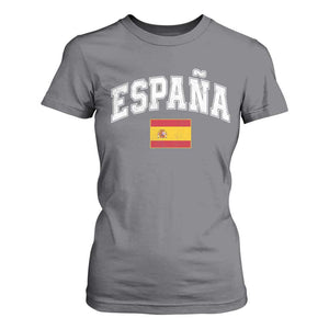 España Vintage Spanish Flag Pride Graphic T Shirt For Women