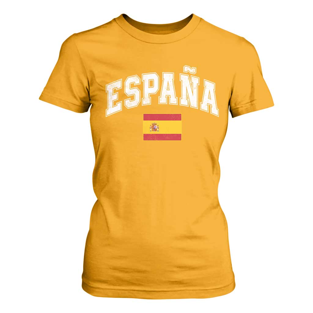 España Vintage Spanish Flag Pride Graphic T Shirt For Women