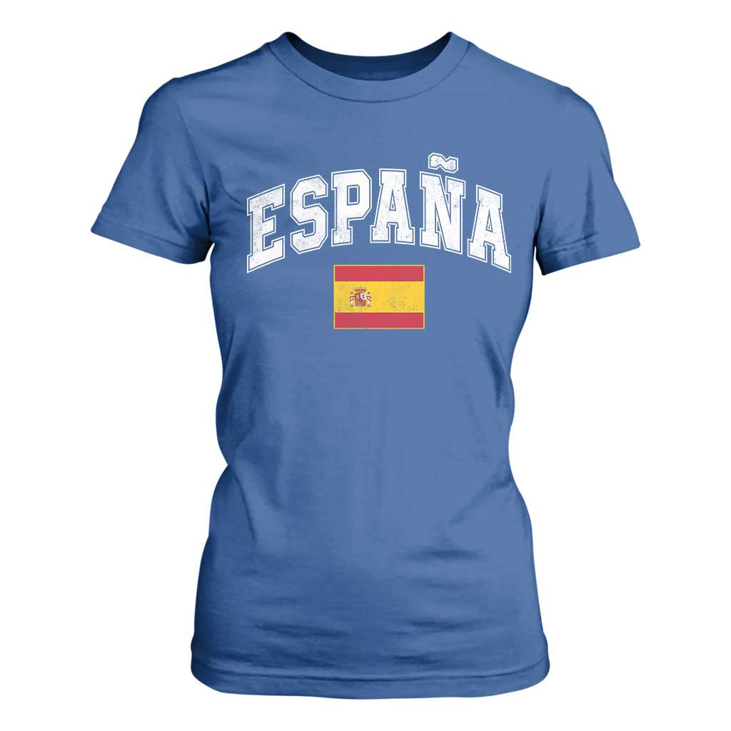 España Vintage Spanish Flag Pride Graphic T Shirt For Women