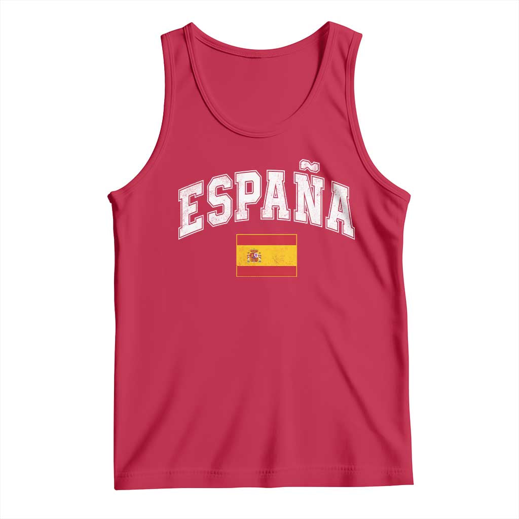 España Vintage Spanish Flag Pride Graphic Tank Top
