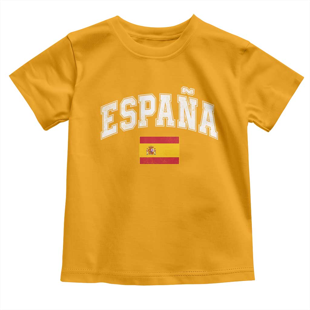 España Vintage Spanish Flag Pride Graphic Toddler T Shirt