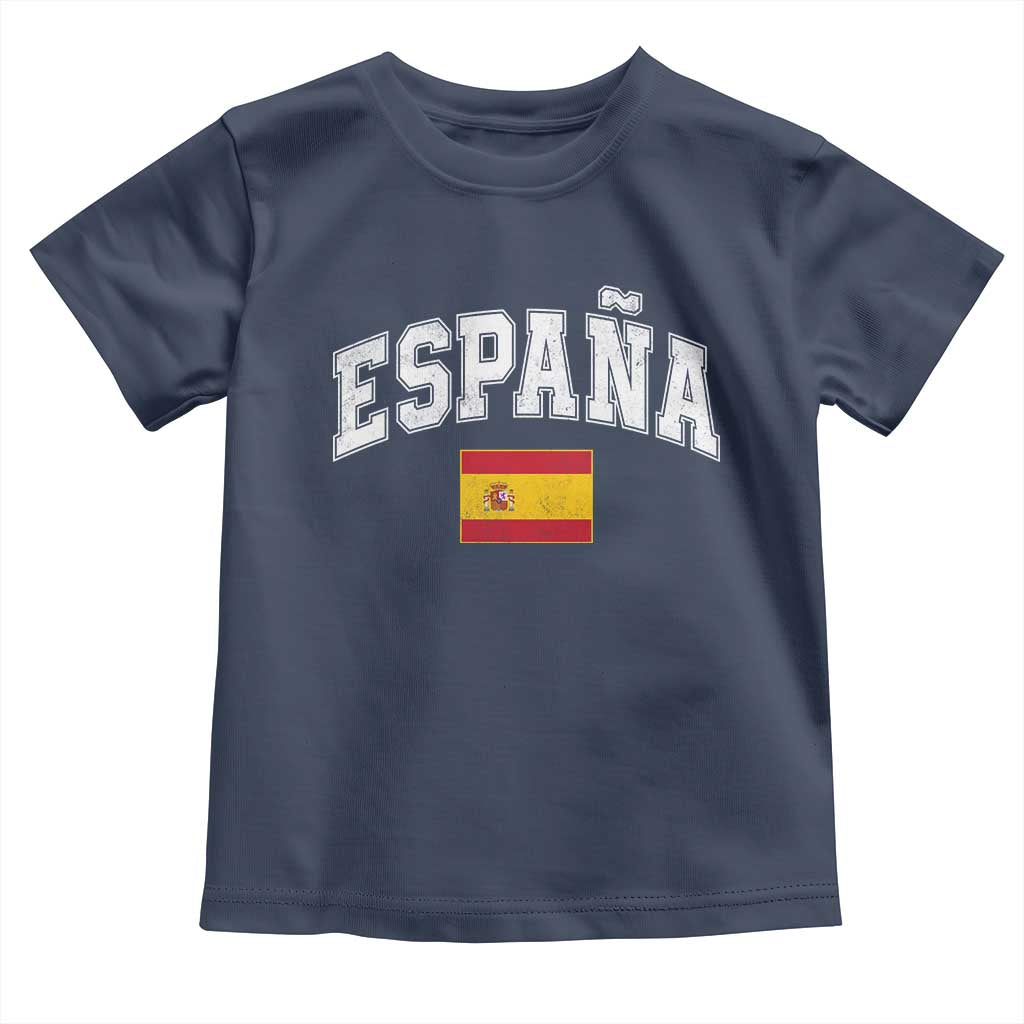 España Vintage Spanish Flag Pride Graphic Toddler T Shirt