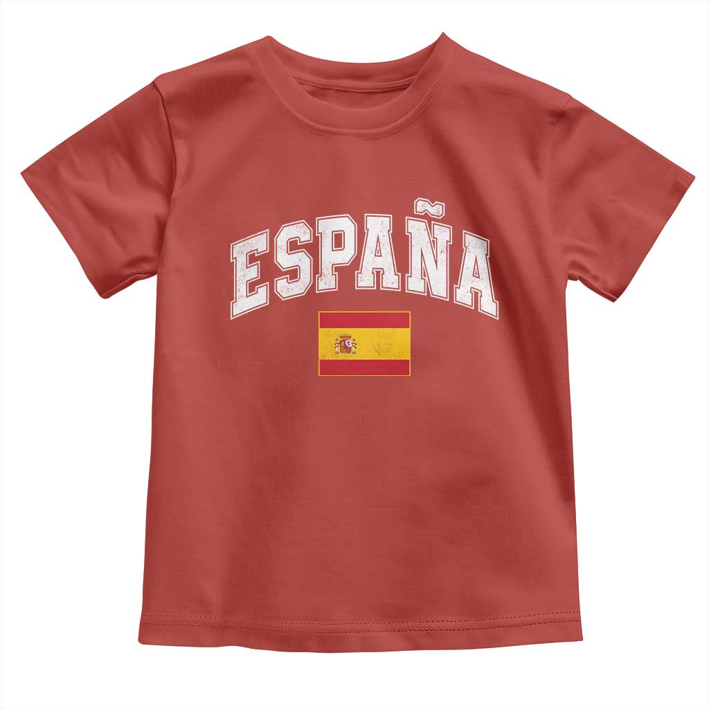 España Vintage Spanish Flag Pride Graphic Toddler T Shirt
