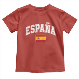 España Vintage Spanish Flag Pride Graphic Toddler T Shirt