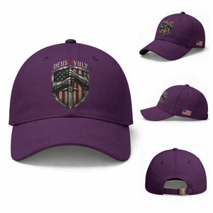 Catholic Knight Templar Crusader Baseball Cap Rertro Deus Vult American Flag