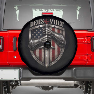 Catholic Knight Templar Crusader Spare Tire Cover Rertro Deus Vult American Flag