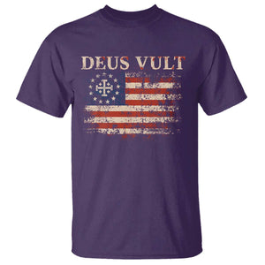 Catholic Knight Templar Crusader Cross T Shirt Vintage American Flag
