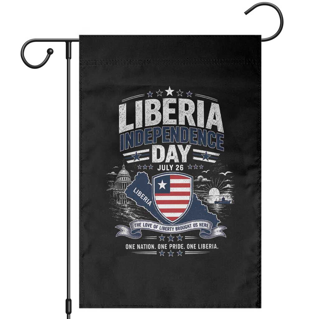 Liberia Independence Day July 26 Patriotic Pride Garden Flag TS10 Black Print Your Wear
