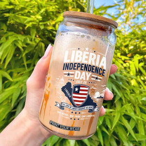 Liberia Independence Day July 26 Patriotic Pride Glass Can