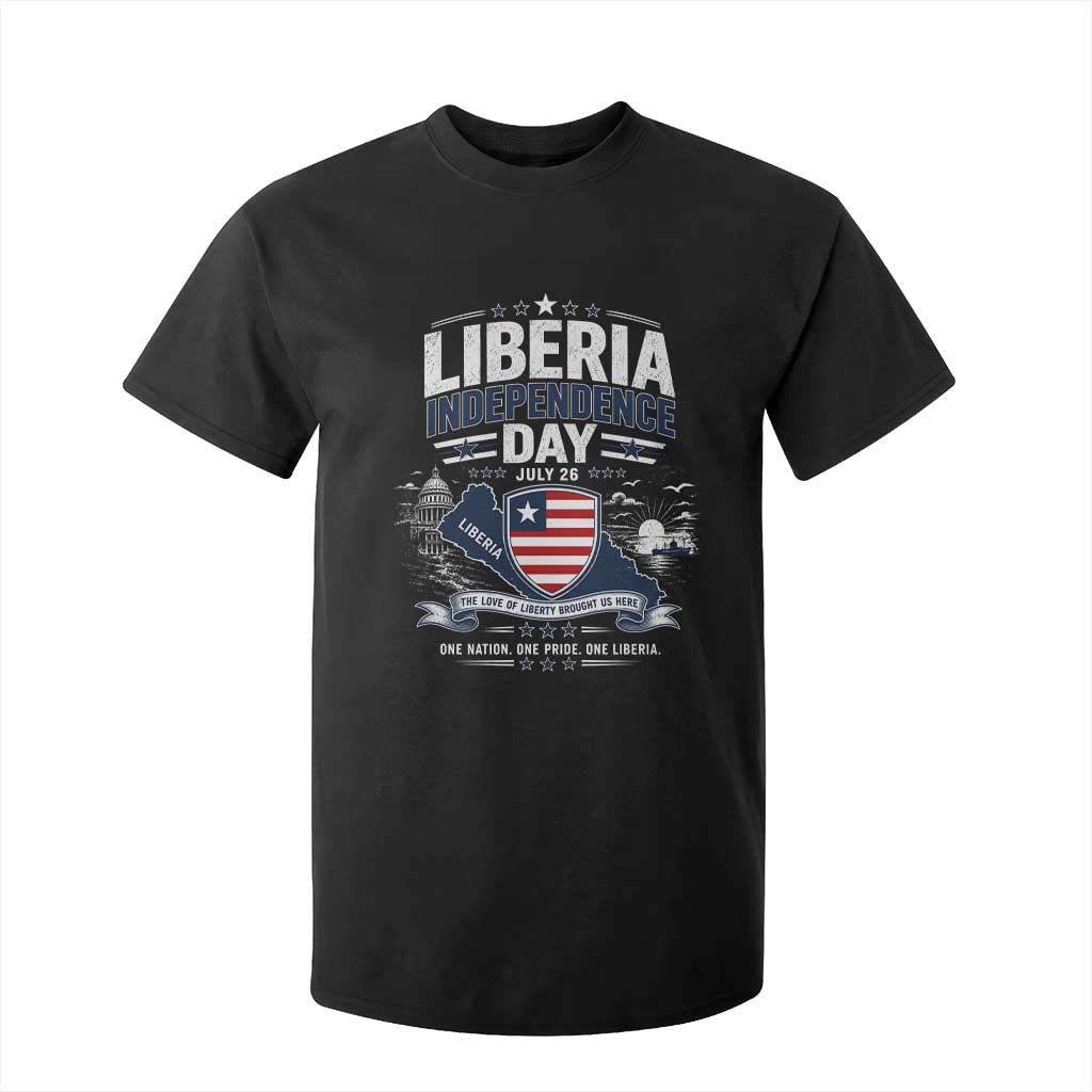 Liberia Independence Day July 26 Patriotic Pride T Shirt For Kid
